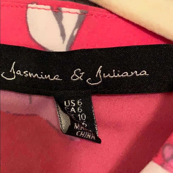 Multi color floral silk romper with waist tie. - Picture 4 of 4